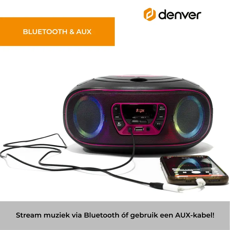 CD speler FM-Radio Bluetooth Lichteffecten