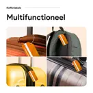Aluminium kofferlabels – 4 stuks – Oranje