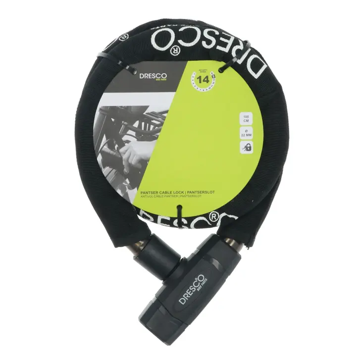 Pantserslot 100 cm met gepantserde kabel 22 mm