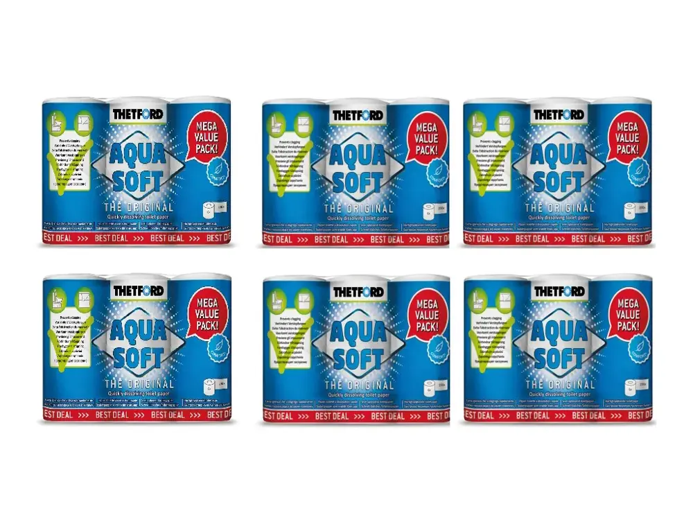 Aqua Soft Multipack toiletpapier (6x 6 Stuks)