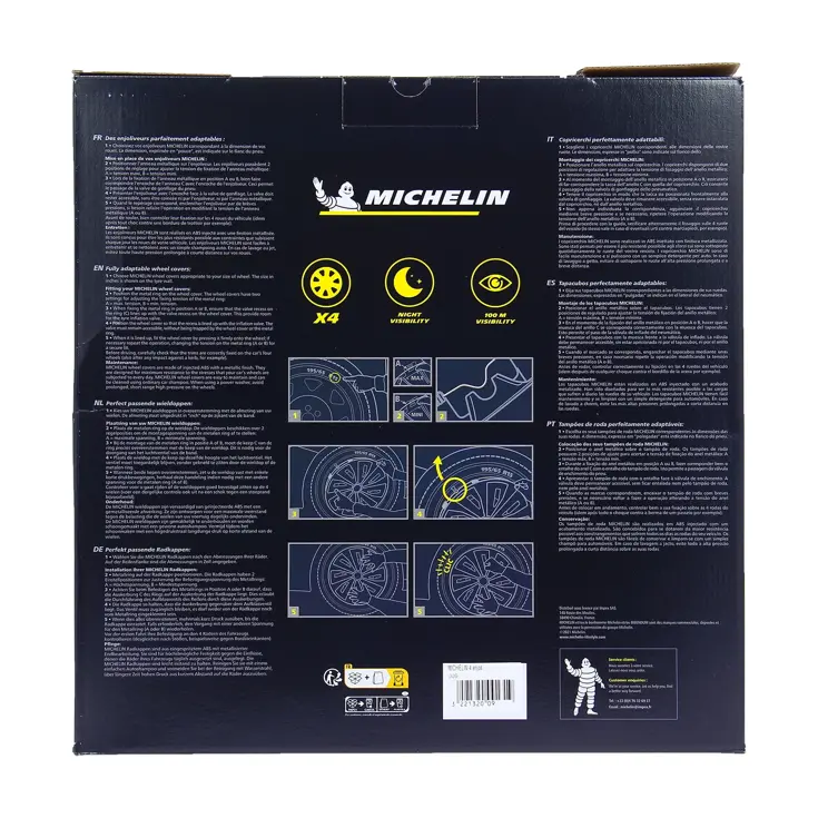 Michelin Wieldoppen 14" zilvergrijs 4 stuks