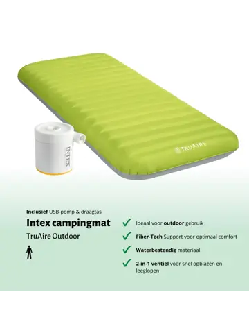 Campingmat - Intex - 1P - 76x191 cm + Pomp