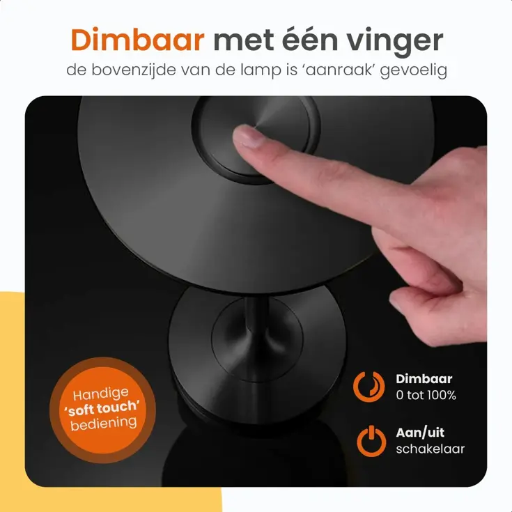 Horizon Tafellamp Oplaadbaar - 27cm - LED
