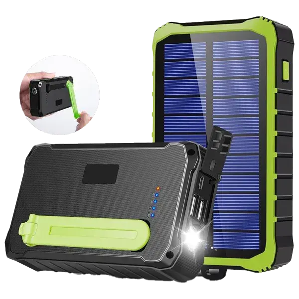 PSO10012 Zwart Powerbank Solar en Crank