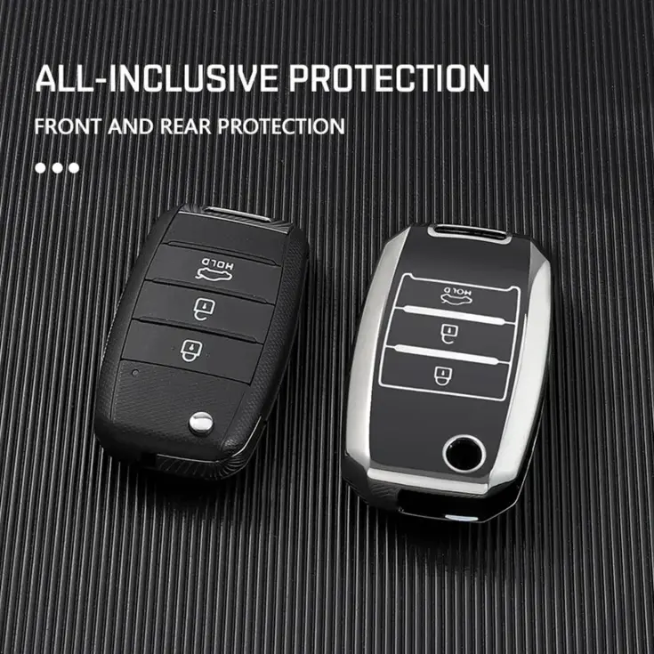 TPU Sleutelhoesje voor Kia zwart B3