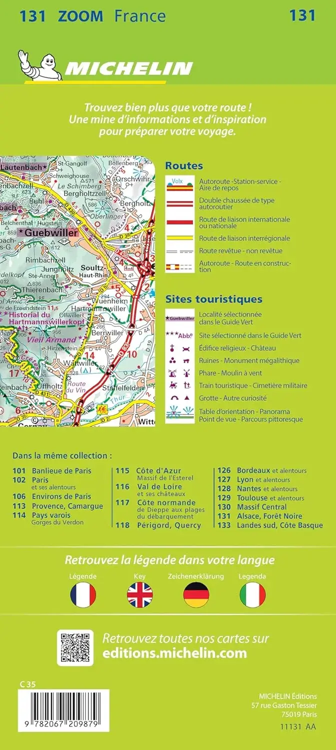 Wegenkaart Zoom 131 Alsace - Foret Noire