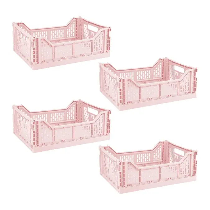 Basic - Vouwkrat - 15L - 4-delig - roze
