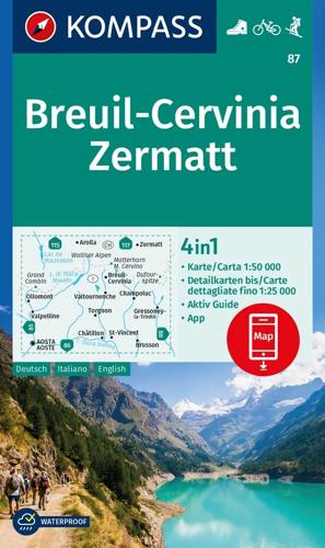 Wandelkaart WK87 Breuil - Cervinia Zermatt