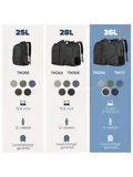 TRVLMORE Rugtas - 36L - 17 Inch