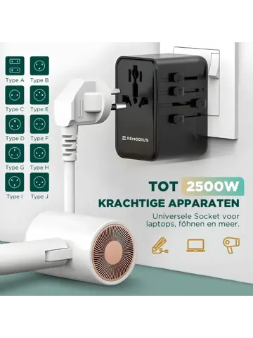 Remodius Wereldstekker Reisstekker