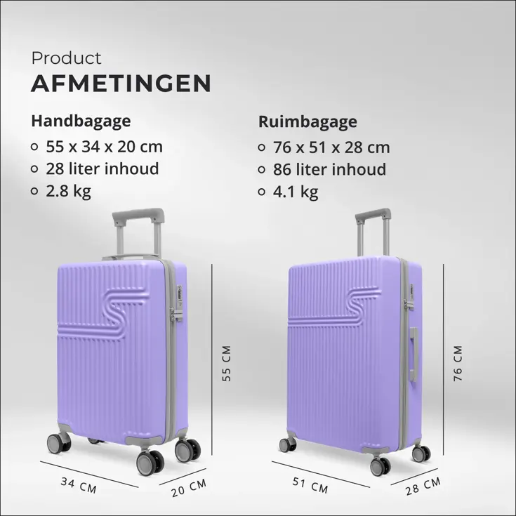 Kofferset 2-delig  55/76 cm - 114L