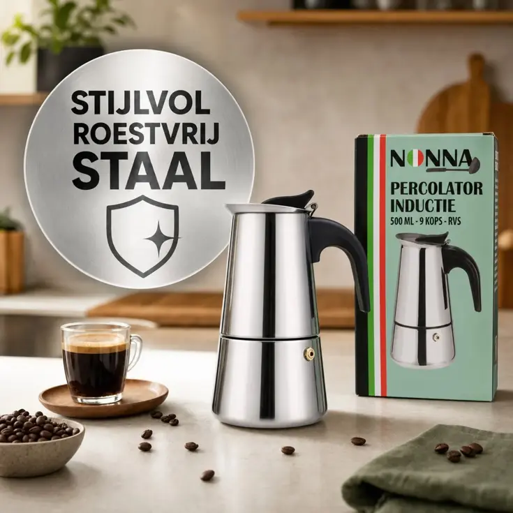 Percolator - Inductie - 500ML - RVS