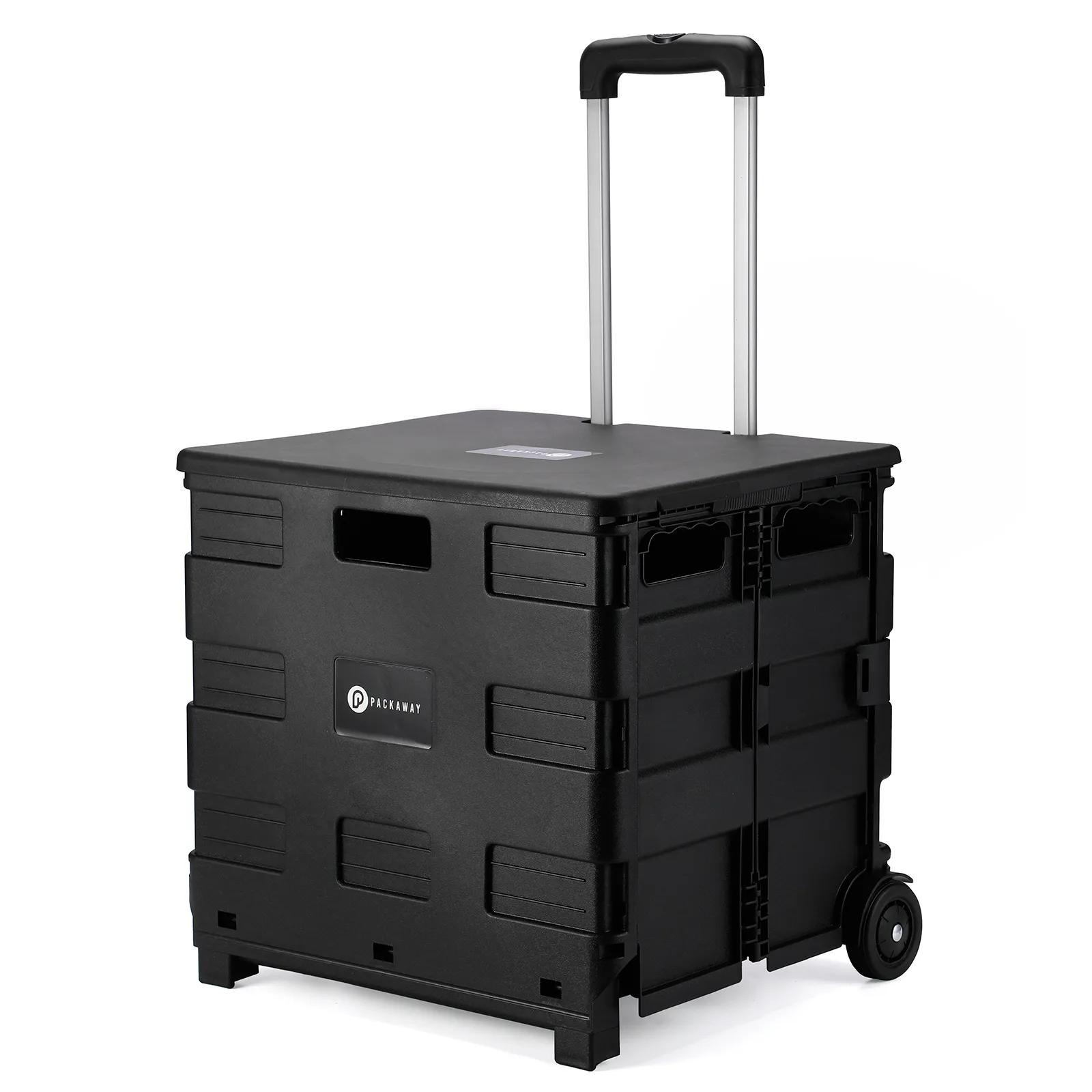 Packaway  Boodschappenkrat  Met Deksel  Zwart