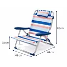 Opvouwbare strandstoel verstelbaar