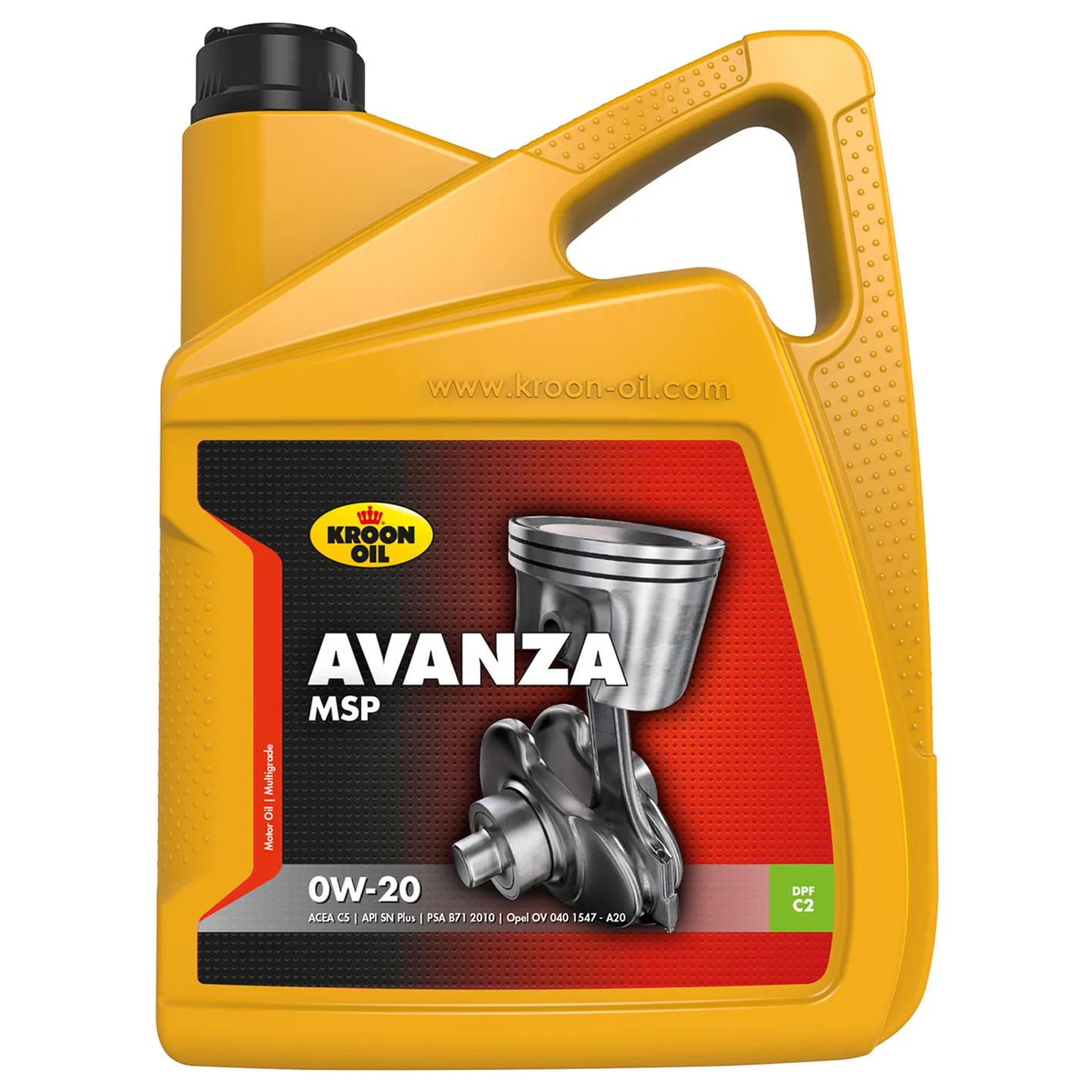 Kroon-oil  37350 Motorolie Avanza MSP 0W-20 5  Geel main product image