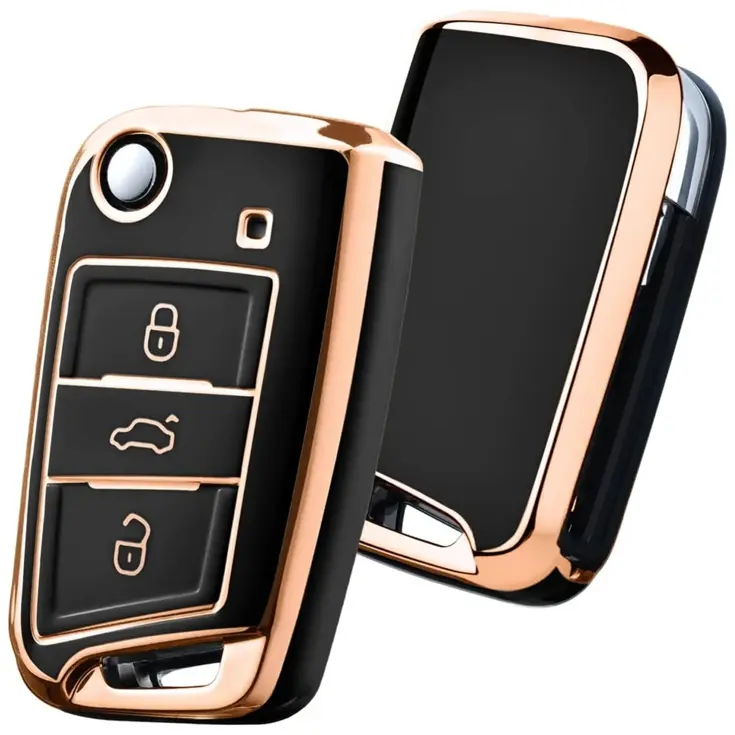 TPU Sleutelhoesje voor Volkswagen goud B3