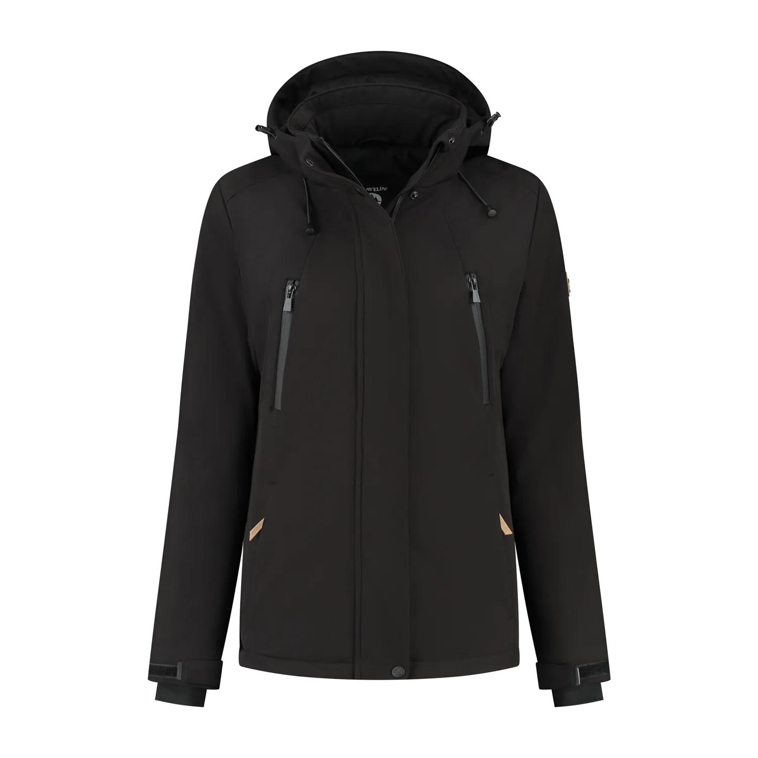 Travelin' Lena  Dames softshell jas  Zwart