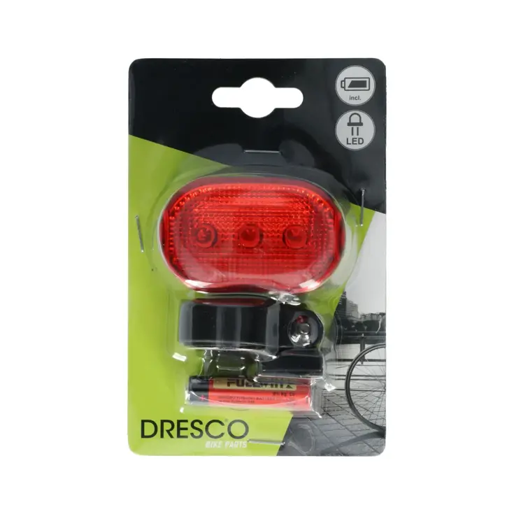 Achterlicht 3 LED met 4 functies en drukknop