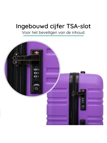 Reiskoffer XS ABS 29L met TSA-slot en 360° wielen