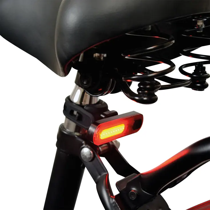 Oplaadbaar USB achterlicht met 10 COB LED lampjes