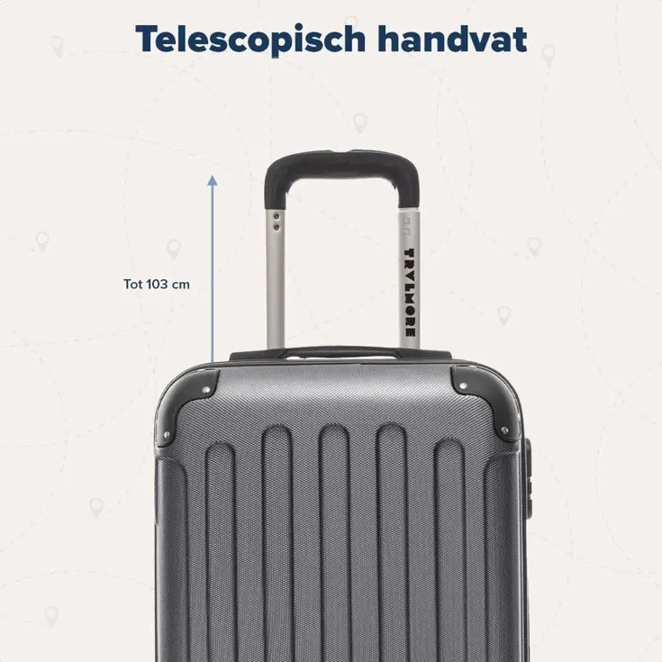 Handbagage Koffer – 38L – Donkergrijs
