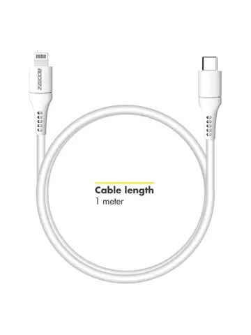 Accezz Lightning naar USB-C kabel 1 meter