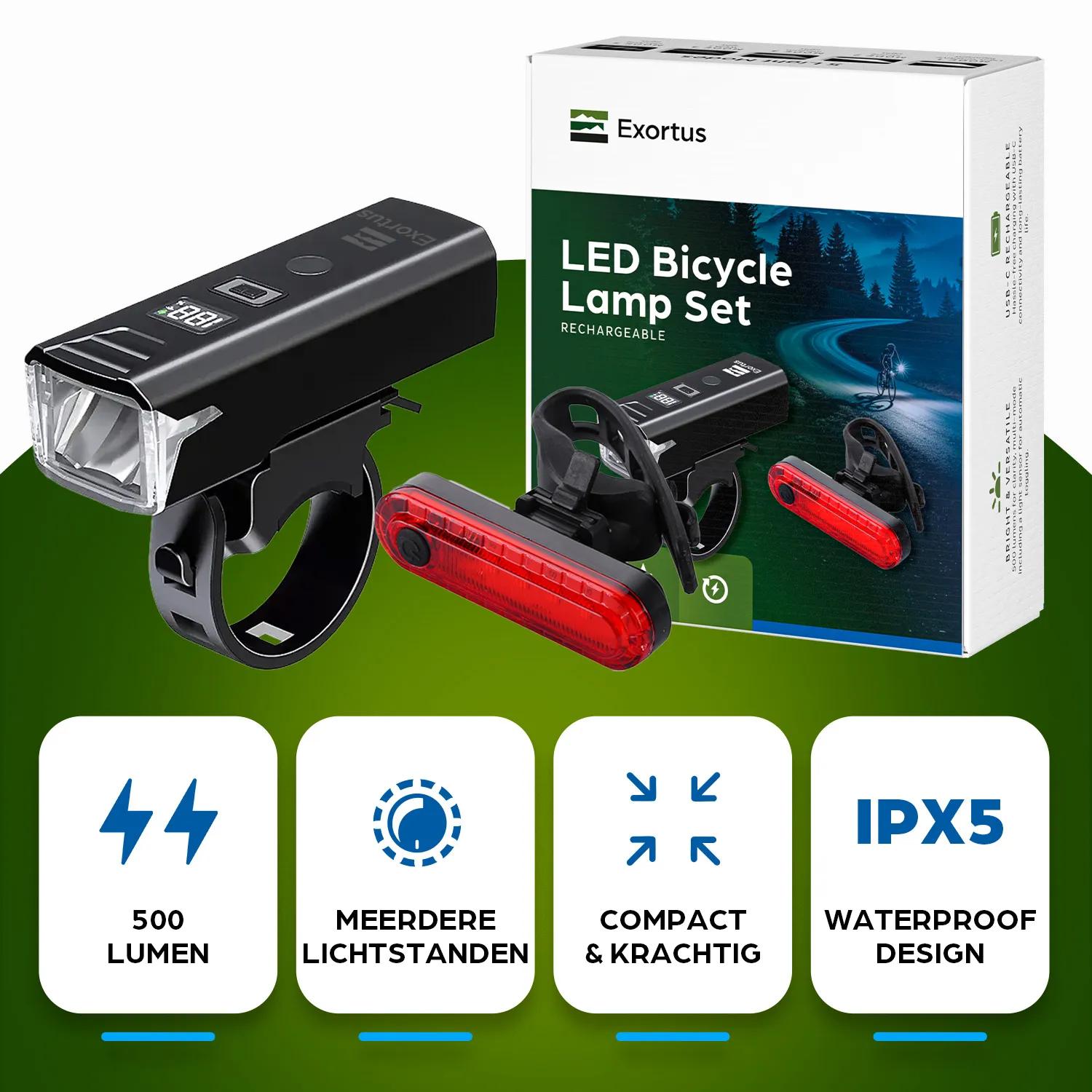 Fietsverlichting LED Micro USB Oplaadbaar - Voorlicht - 400 Lumen | PRO