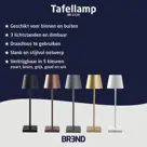 BREND Draadloze Tafellamp - Dimbaar