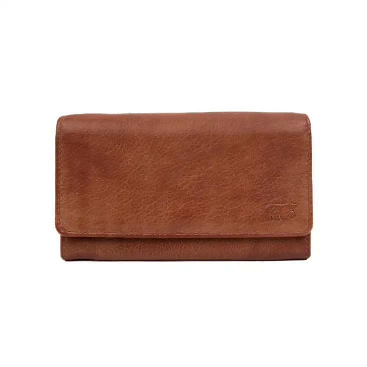 Sigrid - Leren portemonnee - Overslag - 15 pasjes