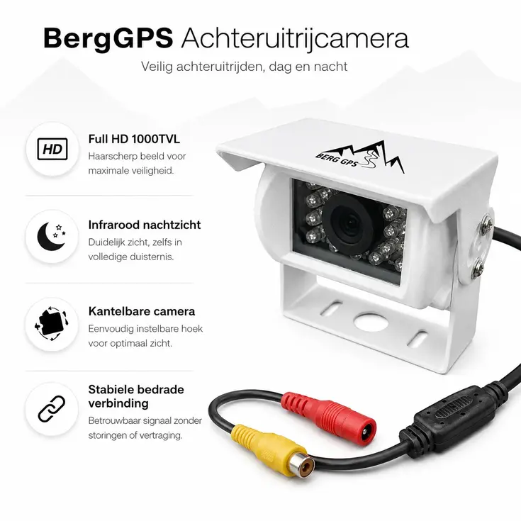 Full HD achteruitrijcamera voor campers
