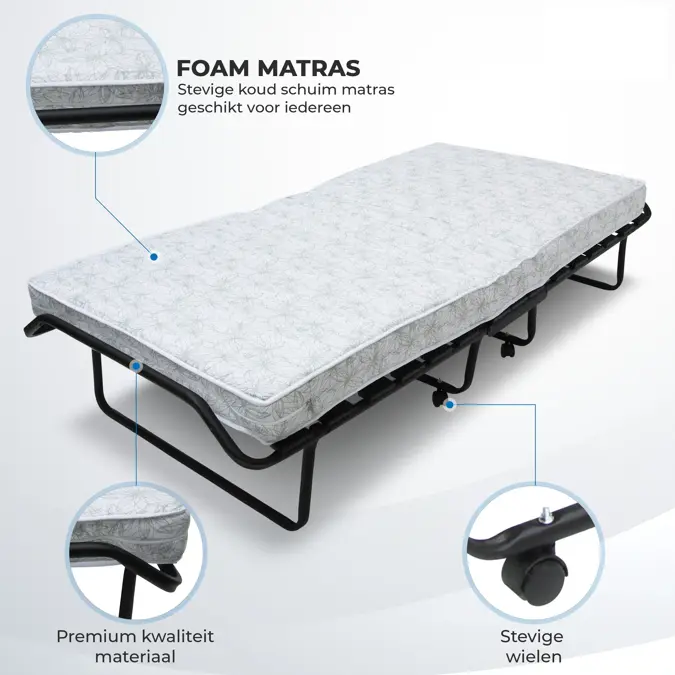 Troonz Opklapbed Morena - 90 x 200 cm - Set