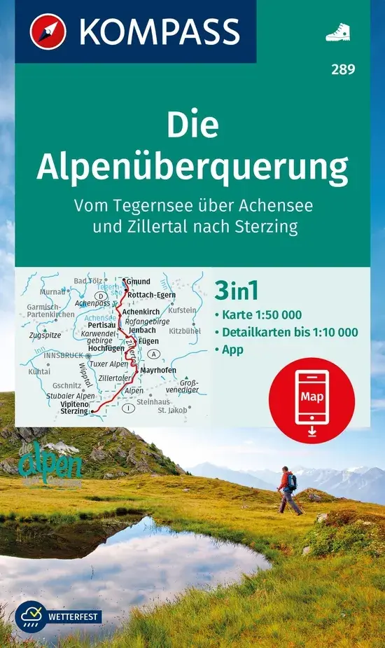 Wandelkaart WK289 Die Alpenüberquerung