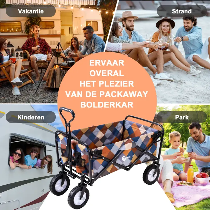 Packaway Opvouwbare Bolderkar 70KG - Blok