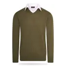 Heren Mock Pullover Cappuccino Italia