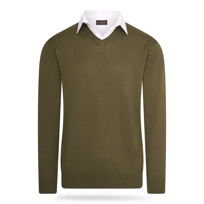 Heren Mock Pullover Cappuccino Italia