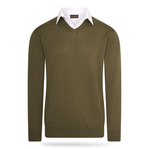 Heren Mock Pullover Cappuccino Italia