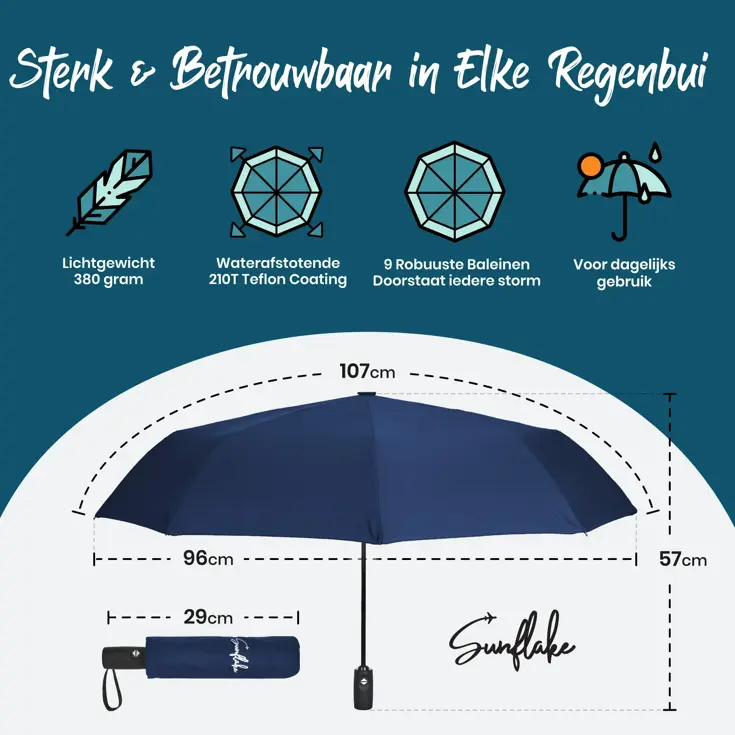 Stormparaplu opvouwbaar - Automatisch