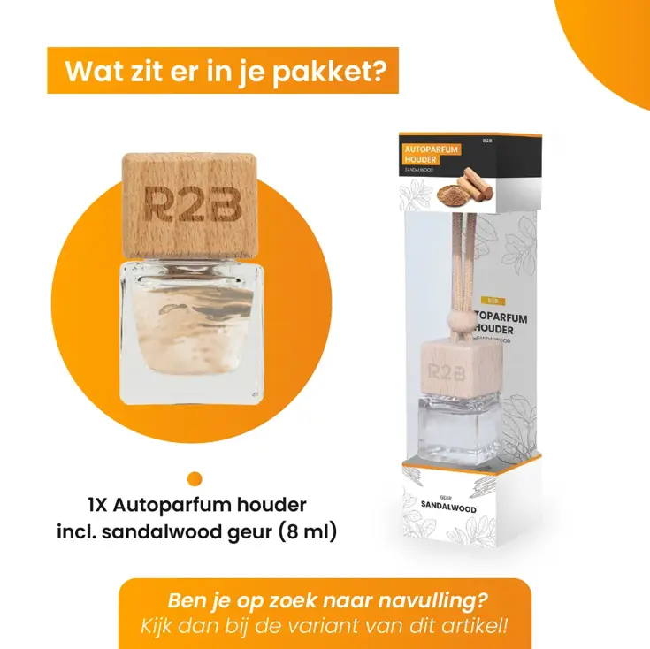 Autoparfum Hangend, Sandalwood Geurverfrisser