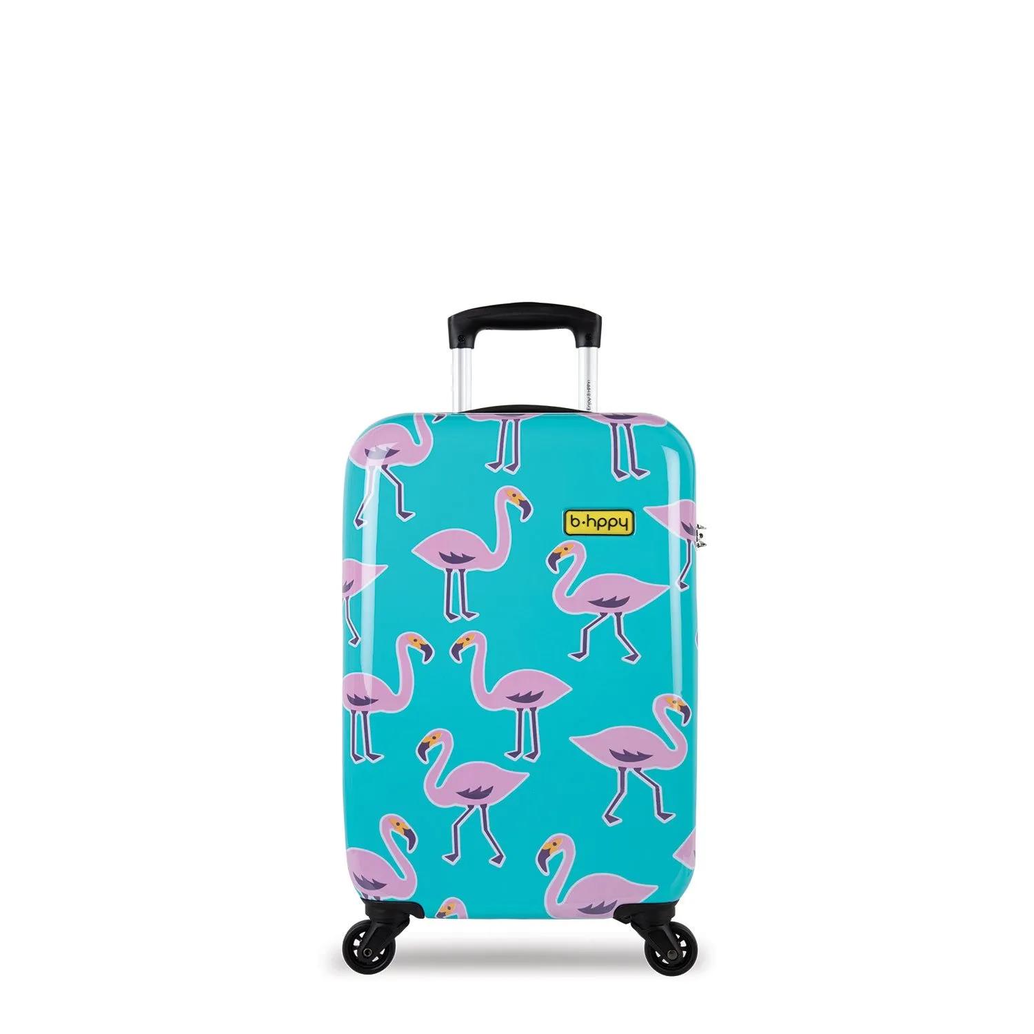 Bhppy  Print  Handbagage Koffer  53cm  Blauw Groen