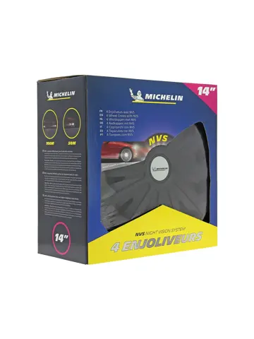 Wieldoppen - 14 inch - zwart - 4 stuks