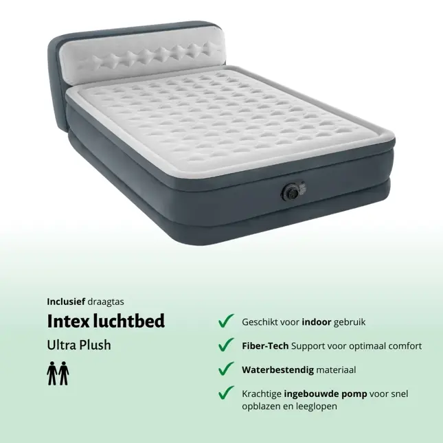Luchtbed - Intex - 2P - 152x236 + Pomp