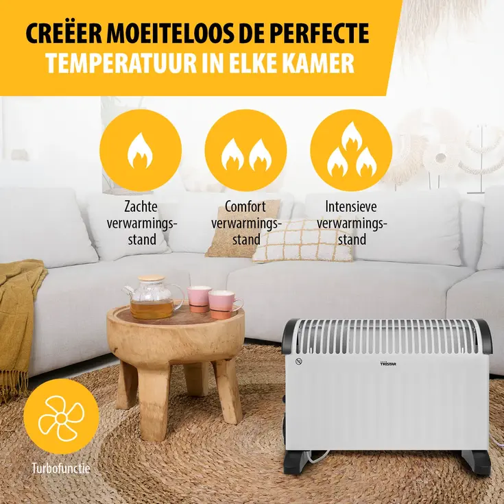 Convector Elektrische kachel - Turbo - 2000W