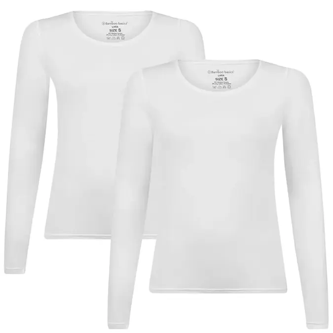 Bamboo Basics -  2-Pack O-hals Shirts - Dames