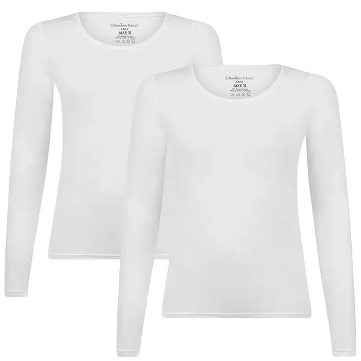Bamboo Basics -  2-Pack O-hals Shirts - Dames