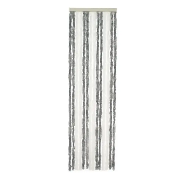Chenille Basic grijs/wit 56x185cm