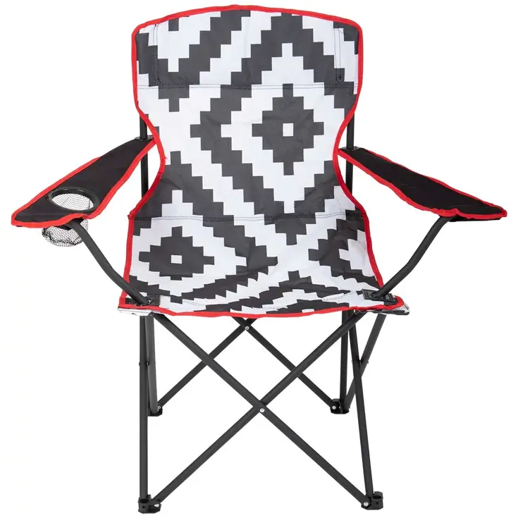 Bo-Camp Vouwstoel Madison Zwart/Wit