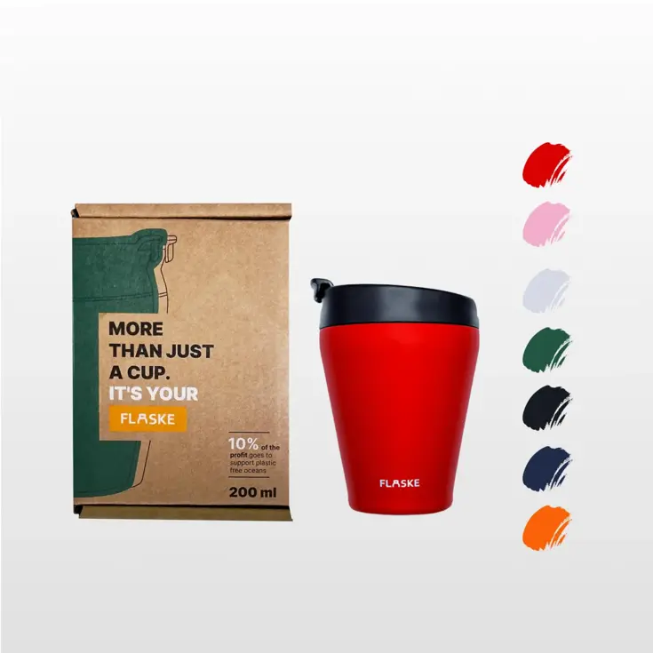 FLASKE 200ML  RVS Koffiebeker to Go