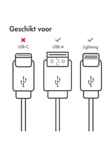 Lightning naar USB kabel 2 meter