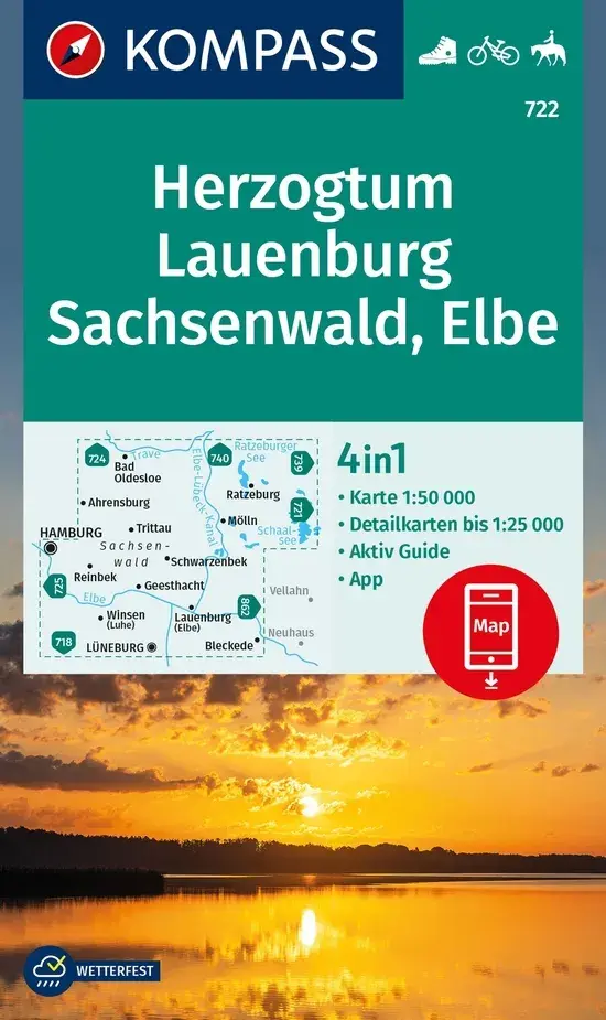 Wandelkaart WK722 Lauenburg