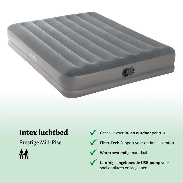 Luchtbed - Intex - 2P - 152x203 + Pomp